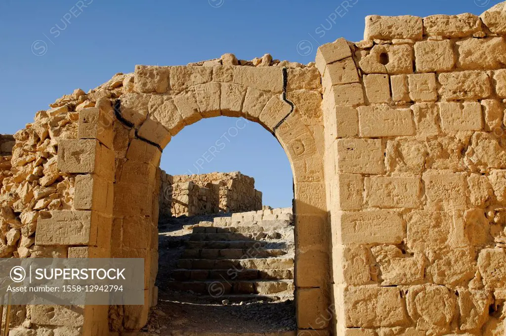 City wall, Byzantine gate, Massada, Israel