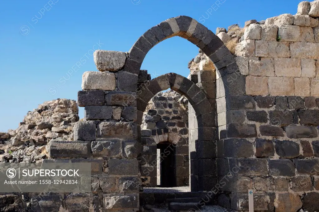 Belvoir Castle, castle ruin of the Crusader castle, Galilee, Israel
