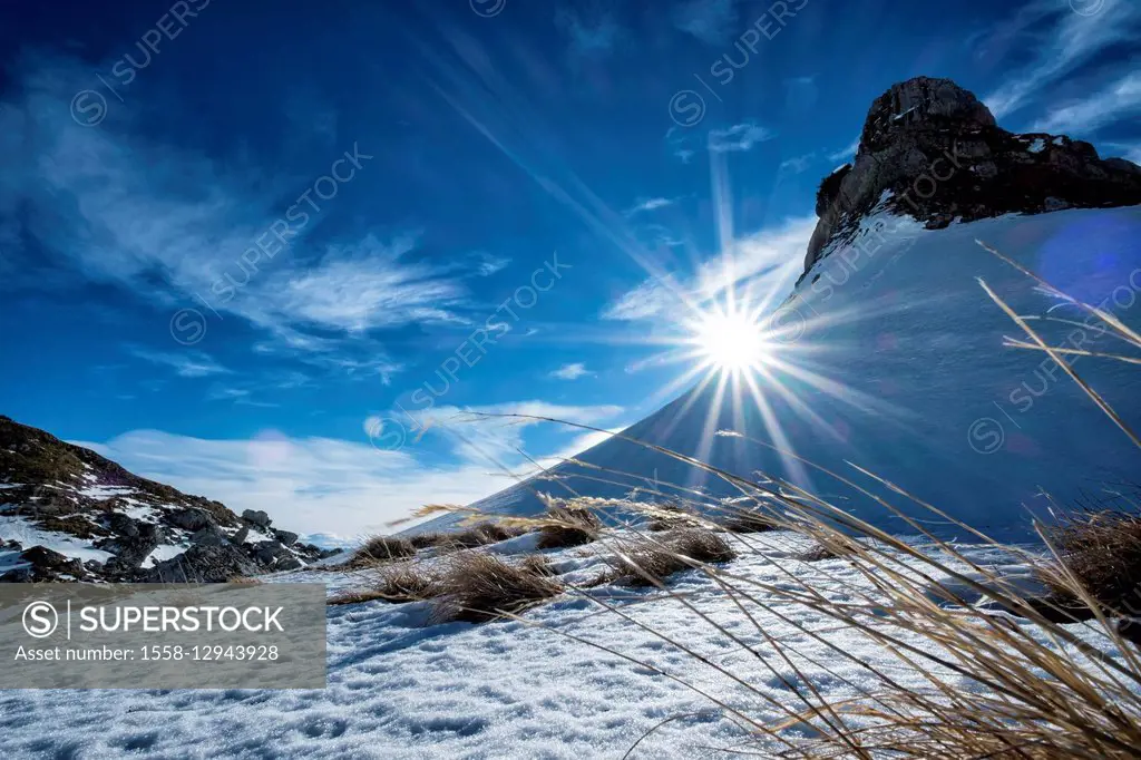 Winter landscape in Rofan,