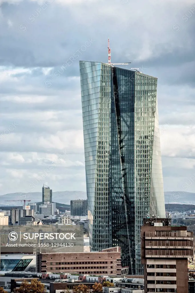 Germany, Hesse, Frankfurt am Main, European central bank in the Frankfurt Ostend