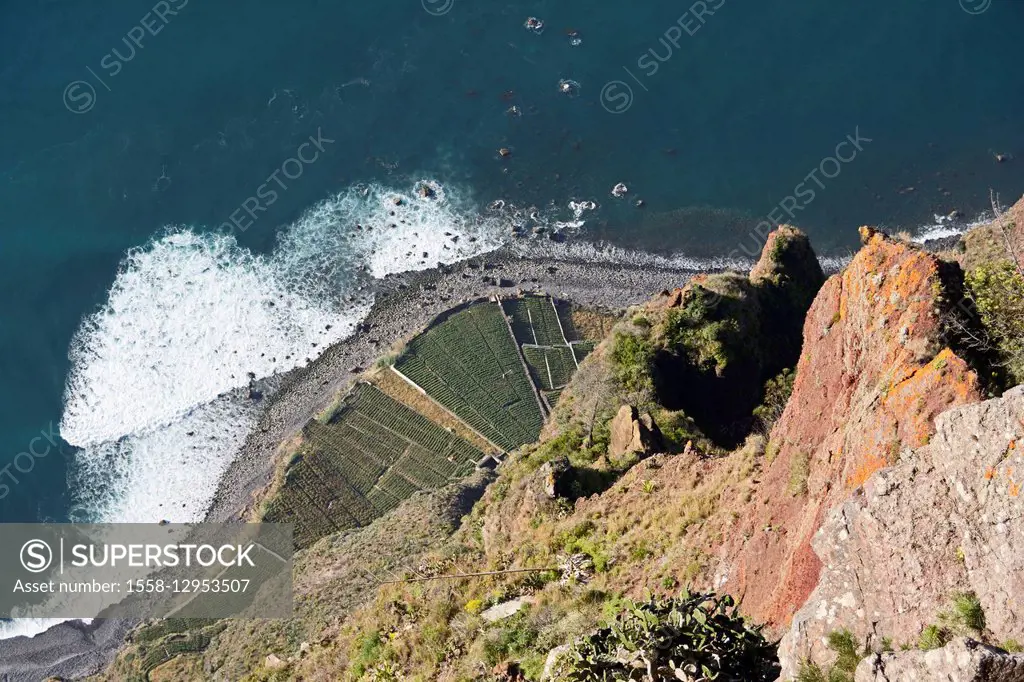 Madeira, view fom the Cabo Girío on the sea