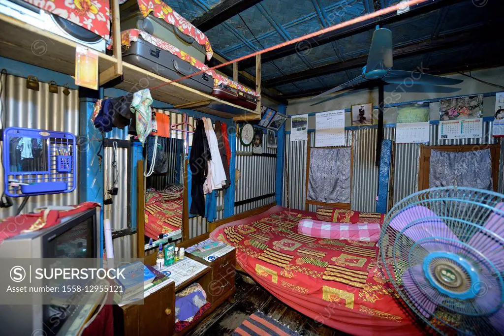 Interior of a residential house in Munshiganji, Bangladesh, Asia