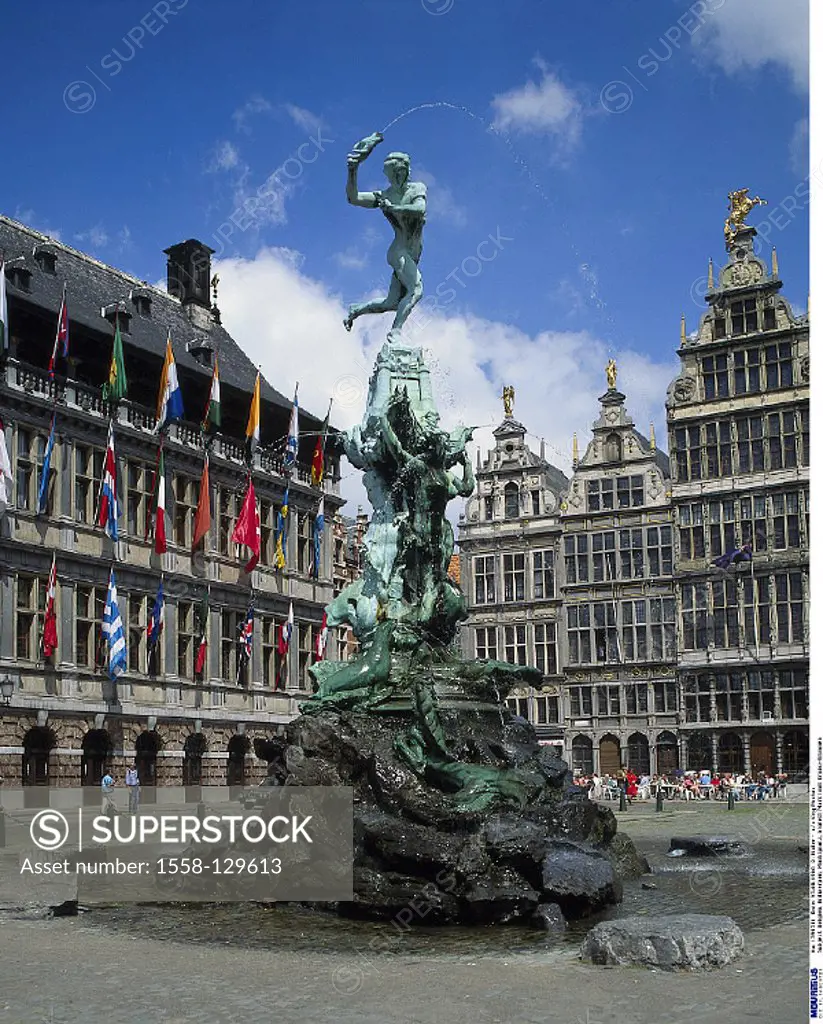 Belgium, Europe, Antwerp, Brabo Fountain