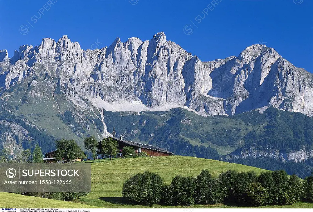 Austria, Tyrol, Wilder Kaiser, Farm