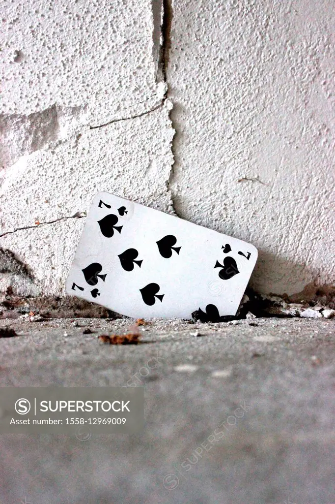 Playing card, seven of spades