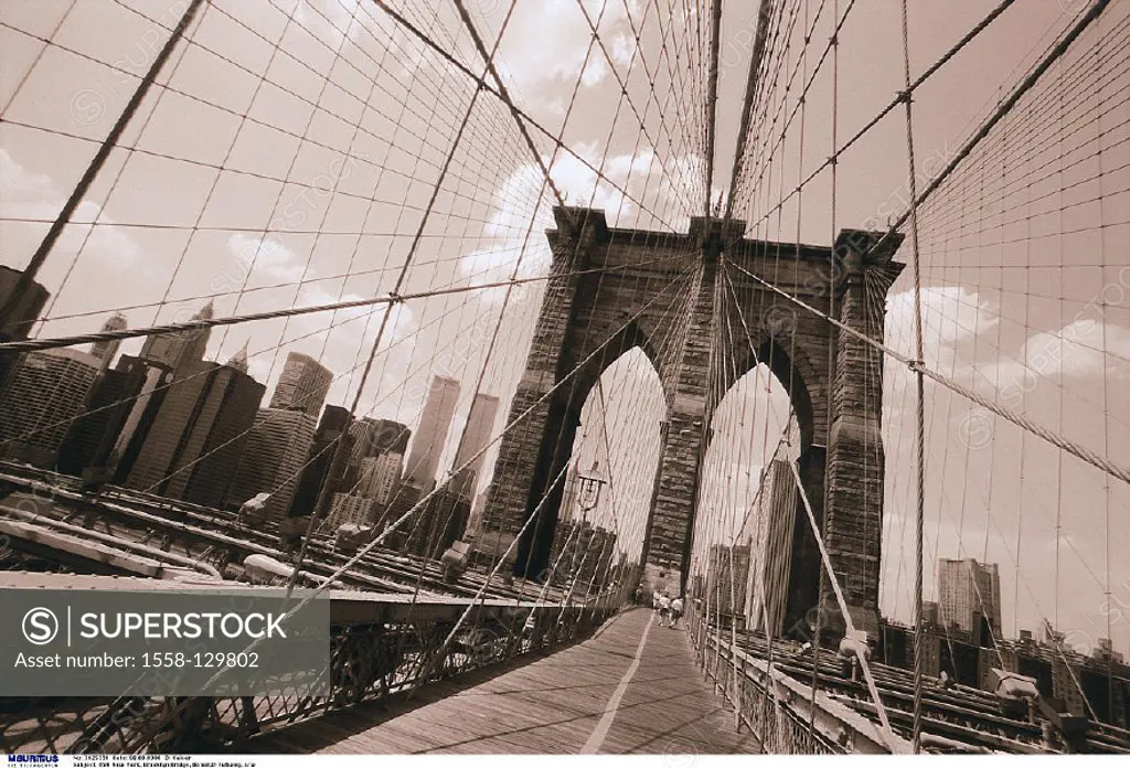 America, New York, Brooklyn Bridge