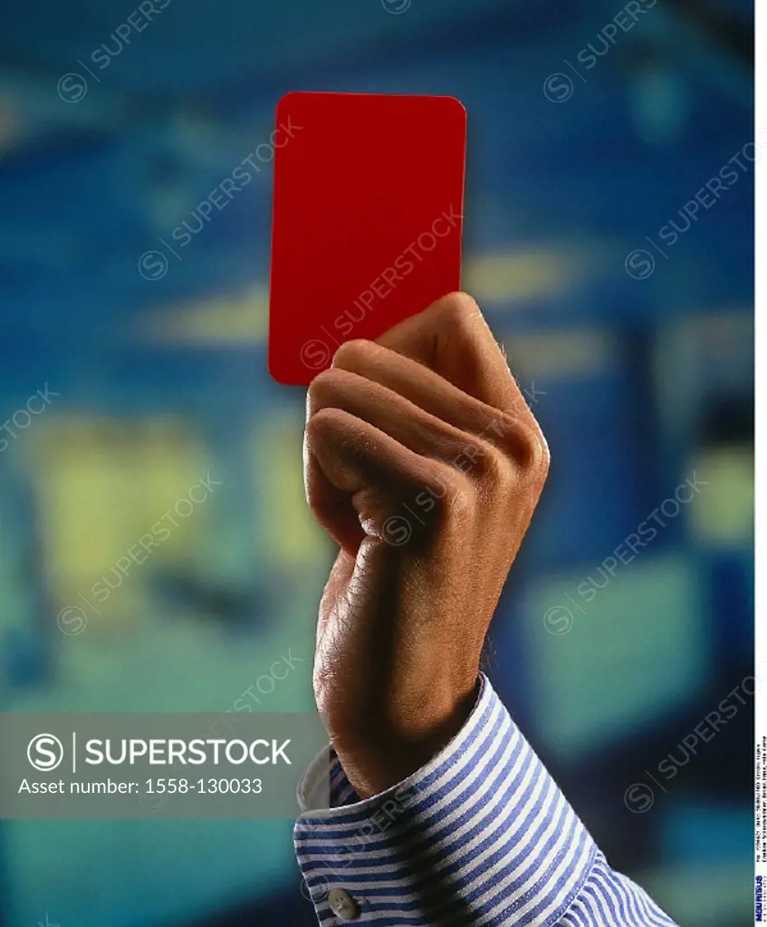 Man, Hand, Card, red