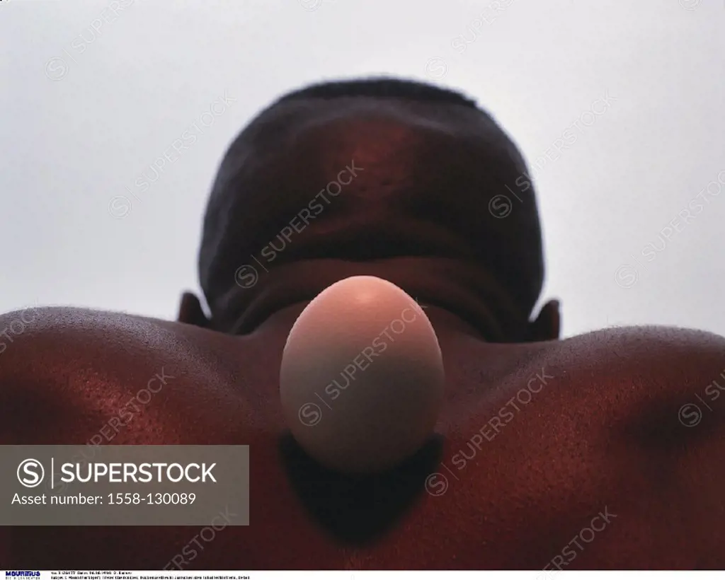 Man, Black man, Upper part of the body, naked, Egg