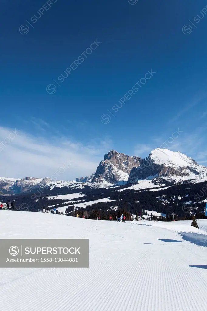 Ski area in the Dolomites,