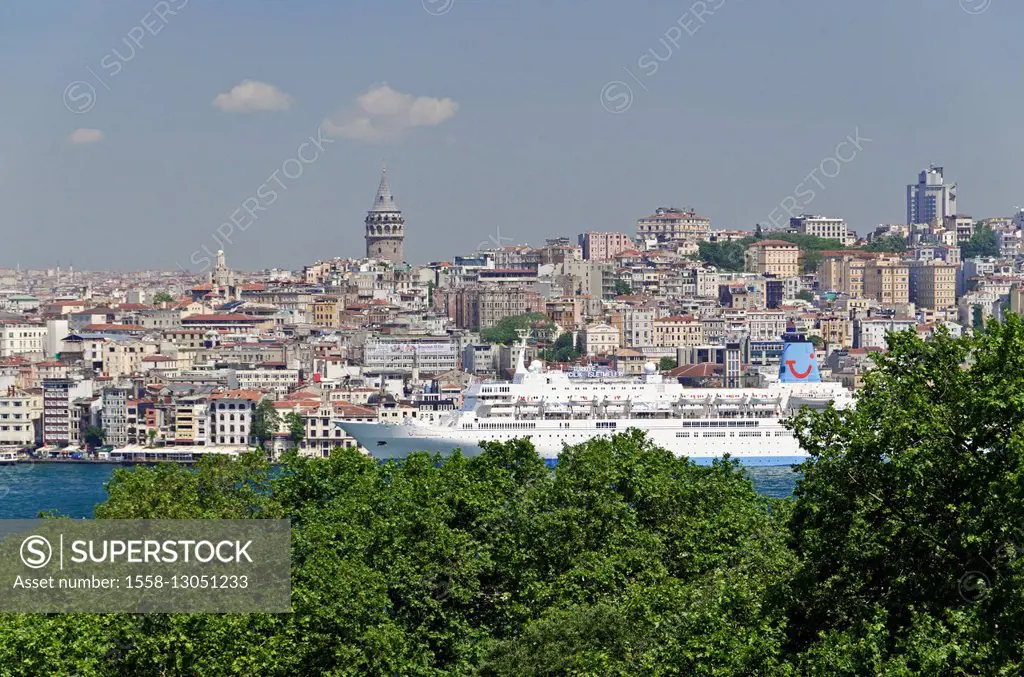 Turkey, Istanbul, view to the town