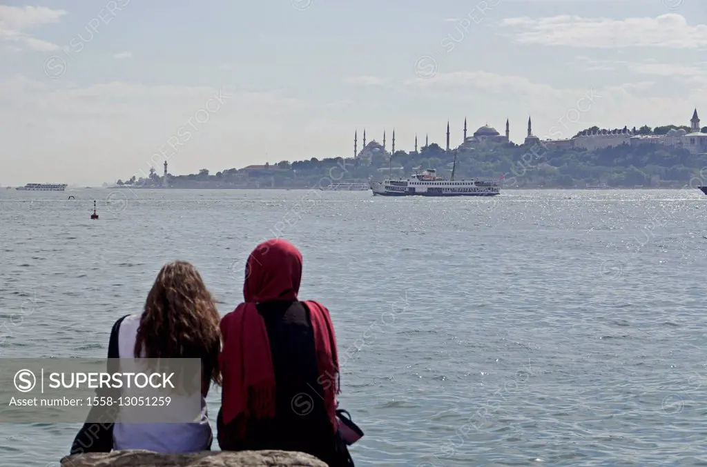Turkey, Istanbul, view to the town