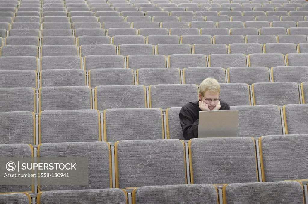 Lecture-hall, student, laptop