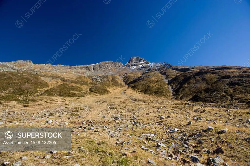 Austria, Vorarlberg, Montafon, Silvretta, mountainside, from below,