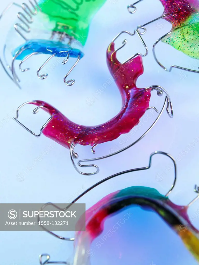 Orthodontics, braces, colorfully, different, series, medicine, dentistry, buckles, colored, removable, symbol, treatment, measure, tooth-regulation, t...