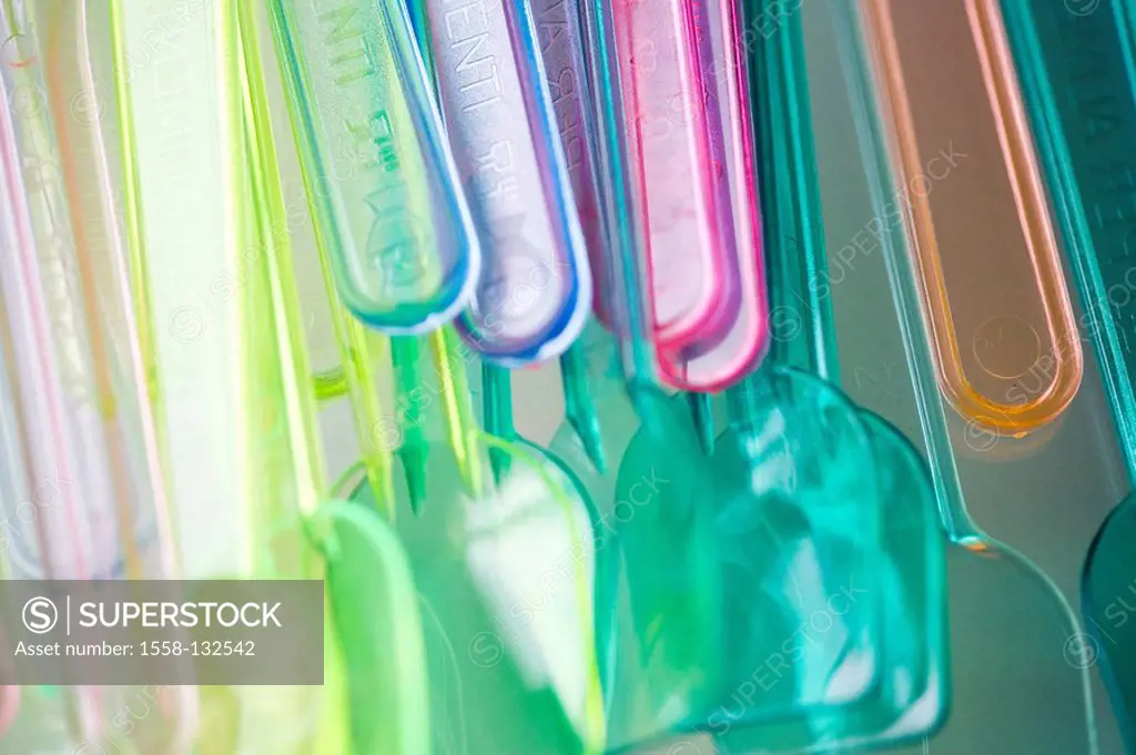 Ice-spoon, plastic, colorfully, close-up, detail, still life,