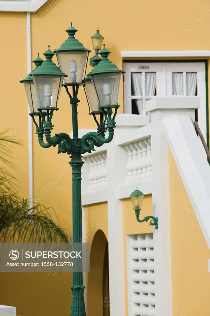 Aruba, Eagle Beach, house, facade, detail, architecture, colonial-style, Amsterdam Manor Resort, lantern, ABC-Inseln, little one Antilles, Dutch Antil...