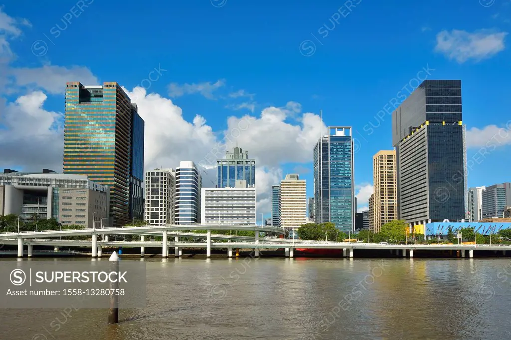 Skyline with Brisbane River, Brisbane, Queensland, Australia