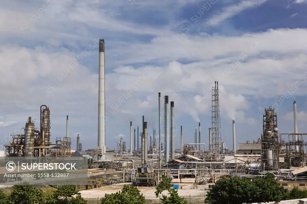Curacao, Willemstad, Scottegat, petroleum-refinery, ABC-Inseln, little one Antilles, Dutch Antilles, Caribbean, island, Caribbean-island, cayman-islan...
