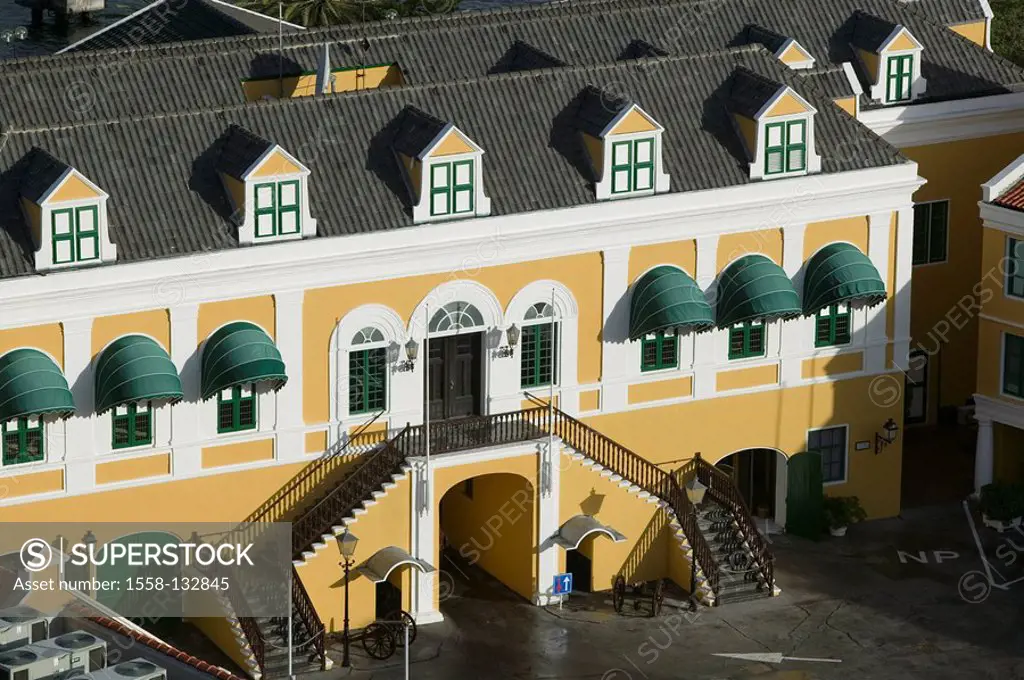 Curacao, Willemstad, Punda, fort Amsterdam, administration, Gouvernementshuis, ABC-Inseln, little one Antilles, Dutch Antilles, Caribbean, island, Car...