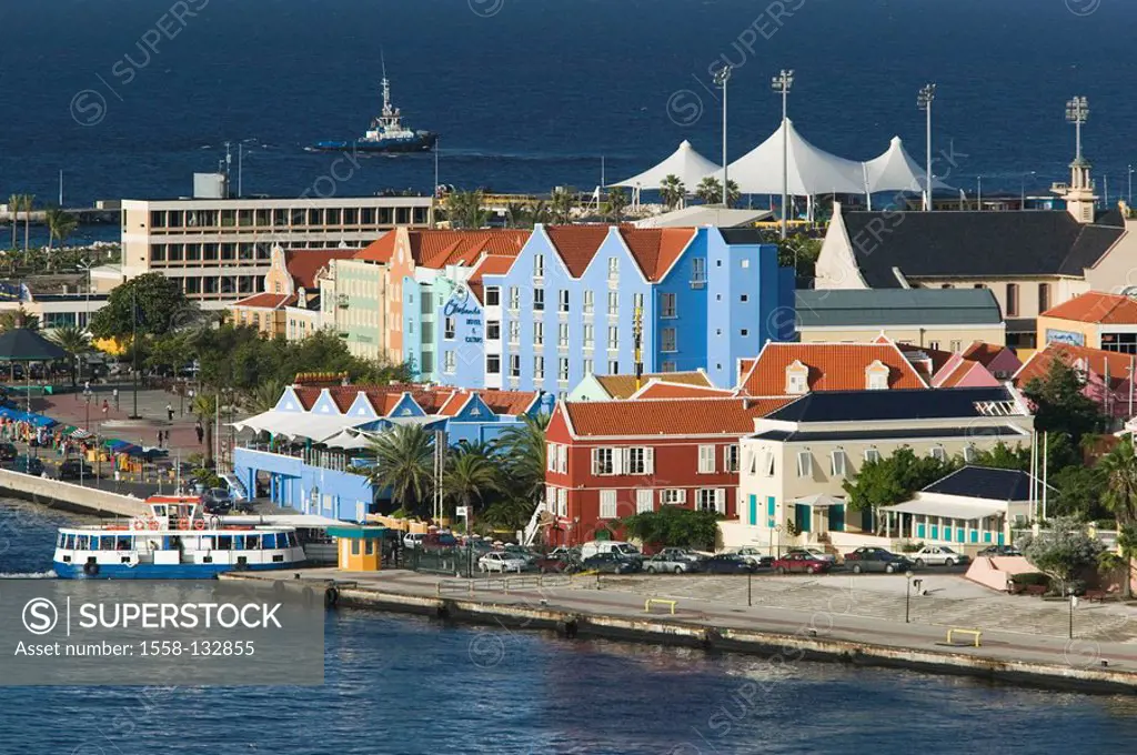 Curacao, Willemstad, Otrobanda, city view, houses, harbor, lake, ABC-Inseln, little one Antilles, Dutch Antilles Caribbean island Caribbean-island cay...