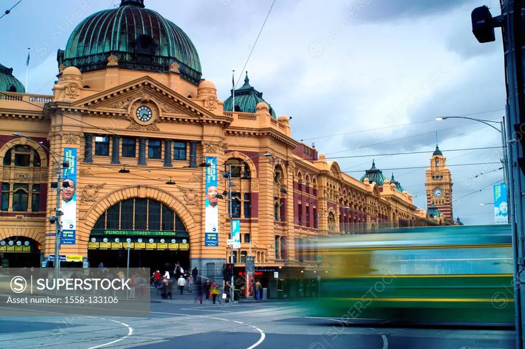 Australia, Melbourne, railway station, Flinders Street station,