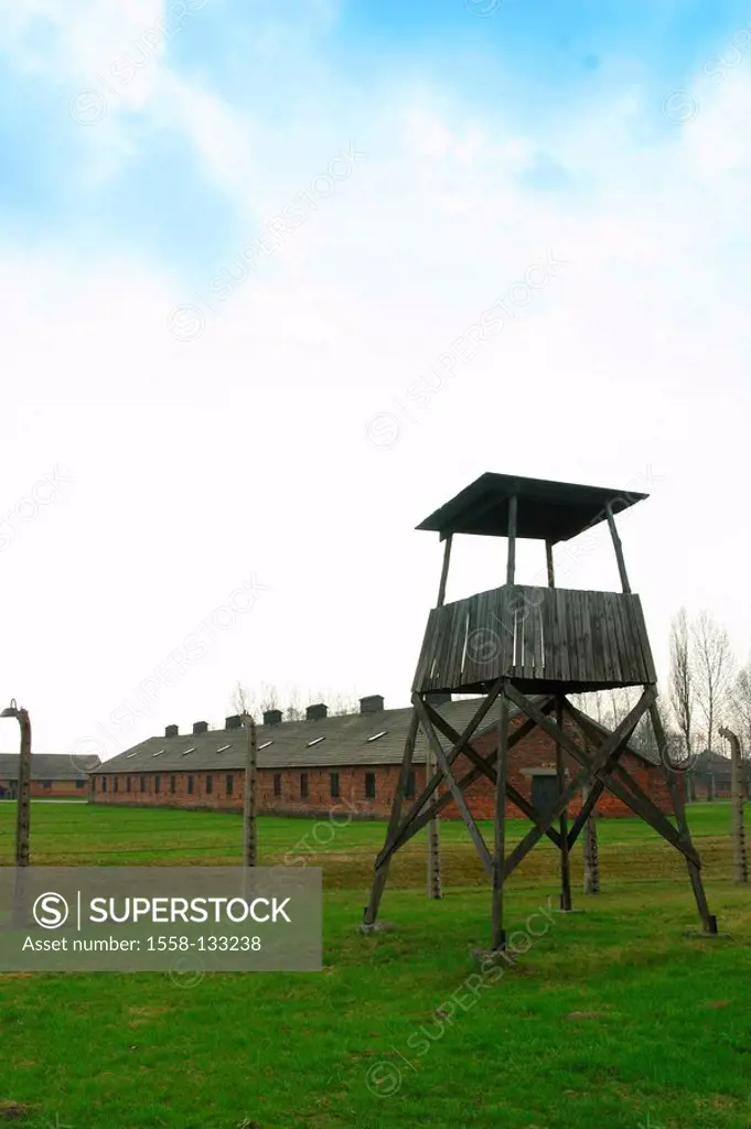 Poland, Auschwitz, concentration-camps, watchtower,