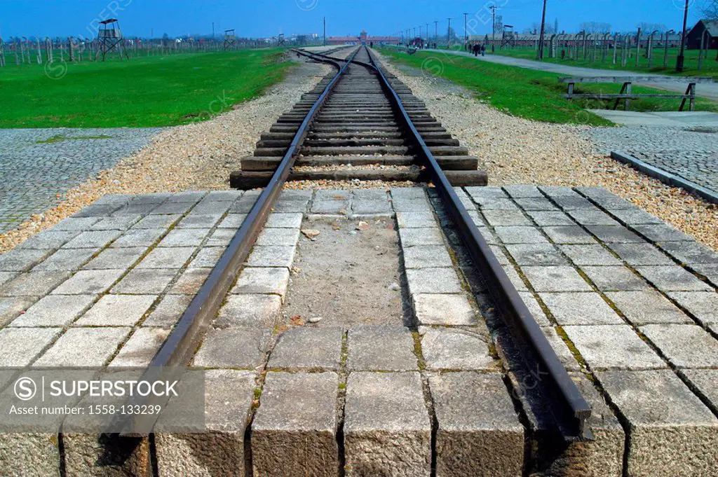 Poland, Auschwitz, concentration-camps, train, tracks, last stop,