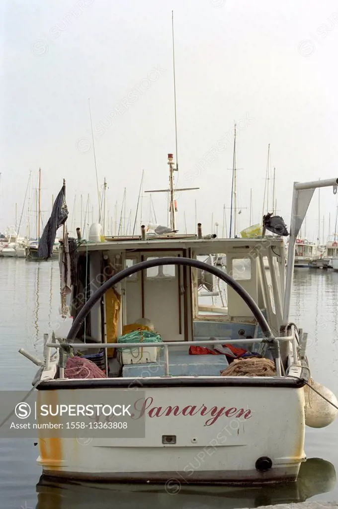 Harbour, boat, fishing boat, in the morning