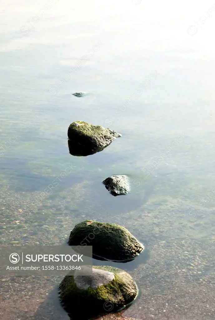 Water, lake, stones, shore