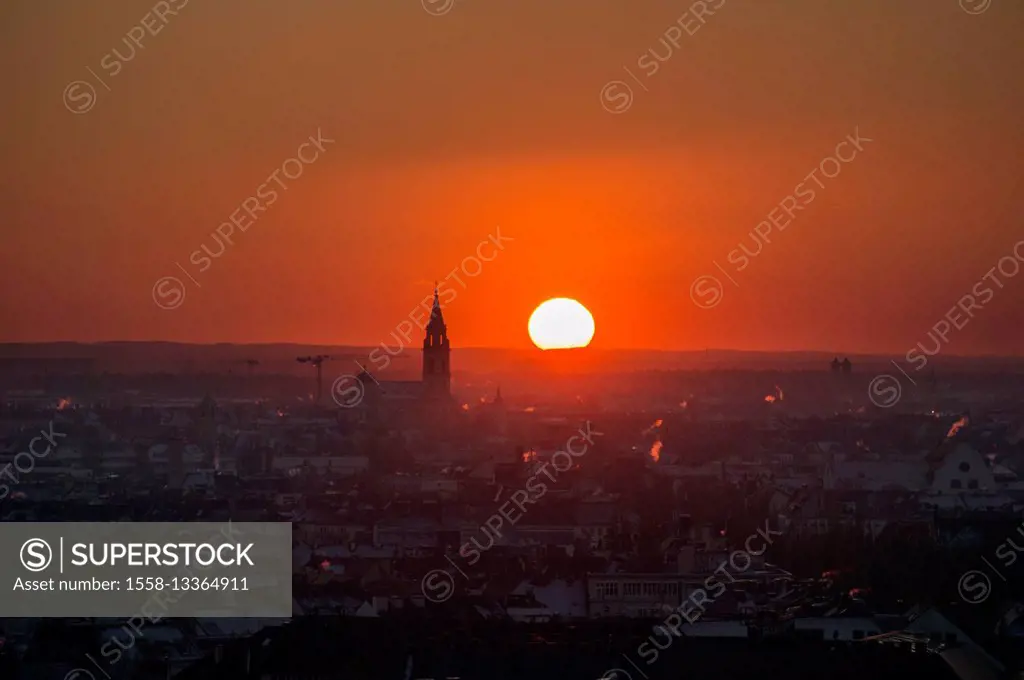 Sundown over Munich, Germany