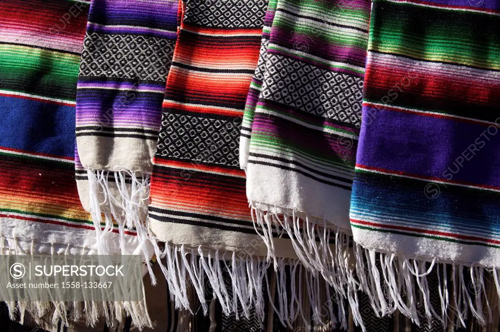 Webdecken, Mexican, detail, Mexico, Chihuahua, handicraft, hand-made, hand-woven, Webkunst, decks, pattern, colors, woven colorfully, traditionally, r...