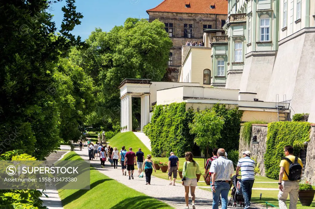 Prague, embankment garden of the Prague castle