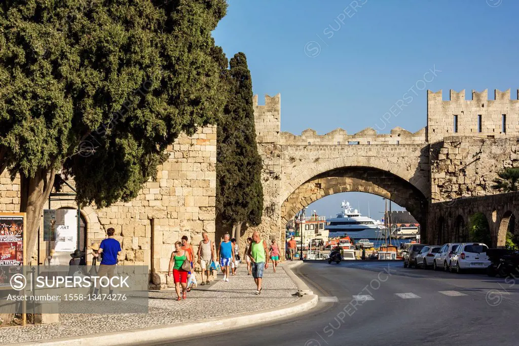 Rhodes, Tarsana gate in the Emporia harbour