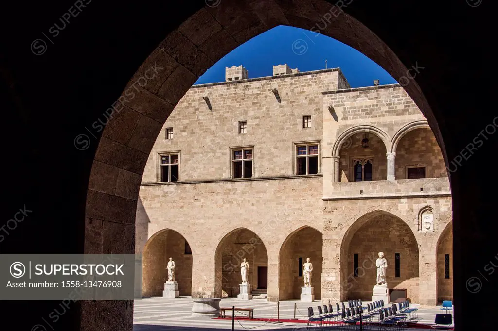 Rhodes, inner courtyard of the Palace of the Grand Master of the Knights