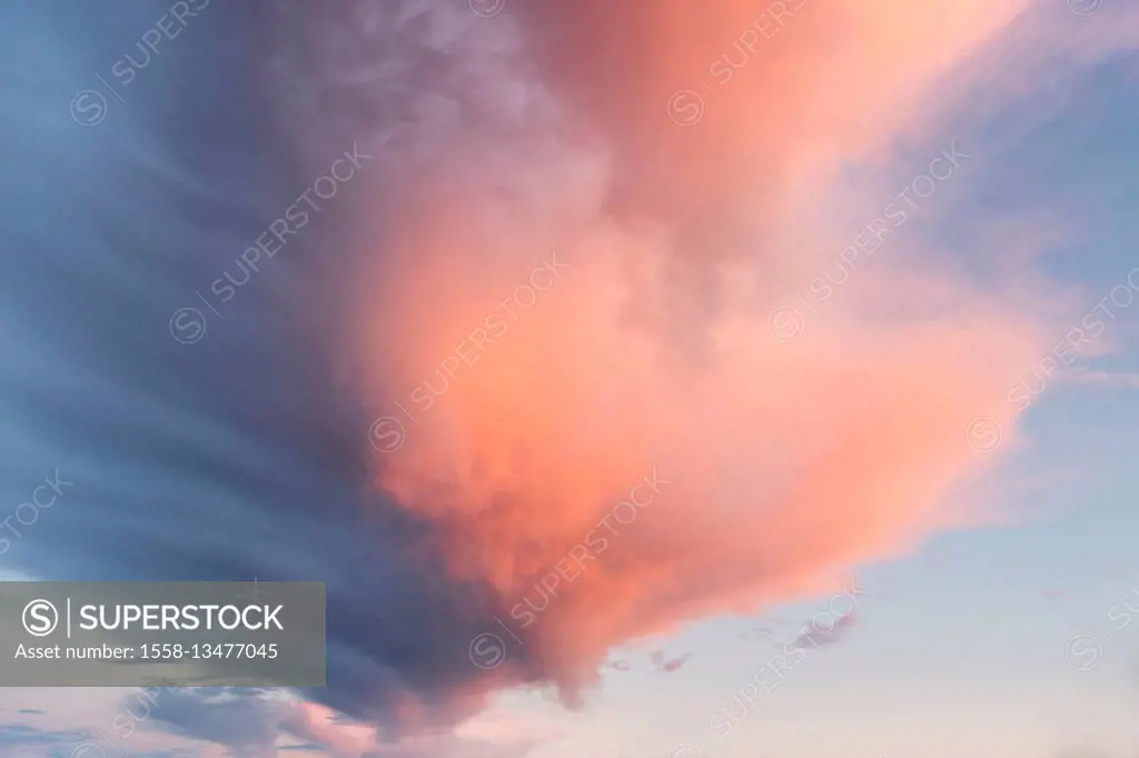 Heaven, clouds, heart, light, 'Love is in the air ',