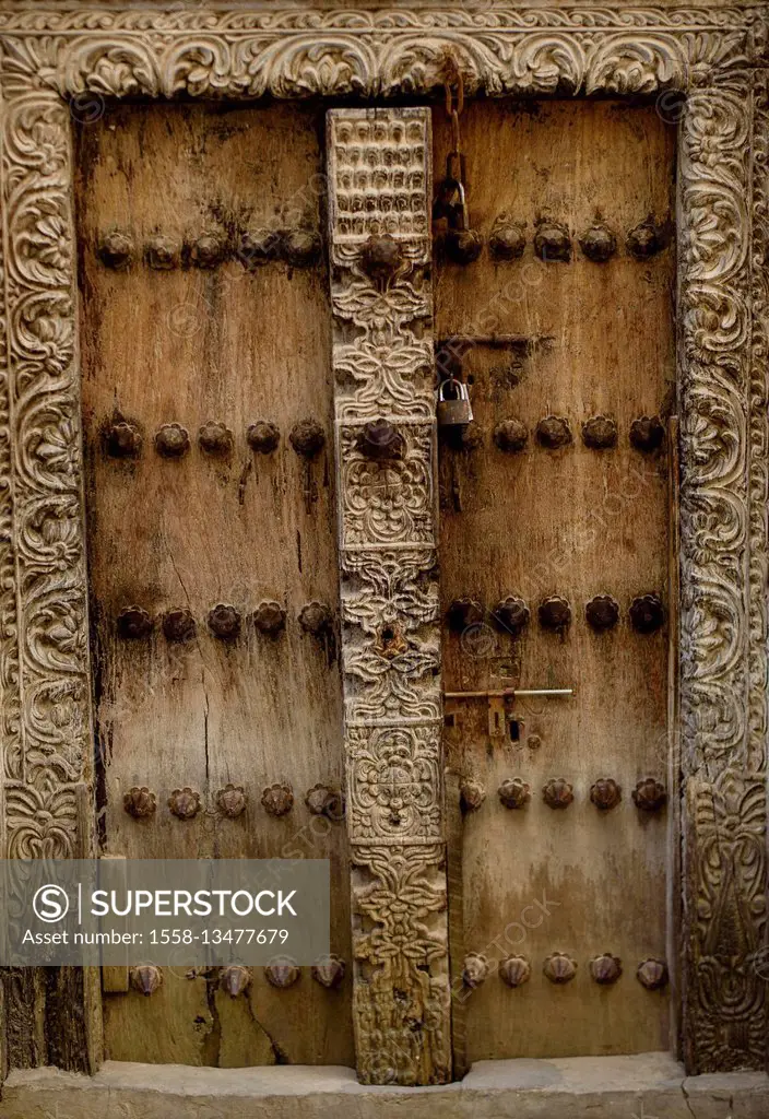 Nice front door in Stowe Town, Zanzibar