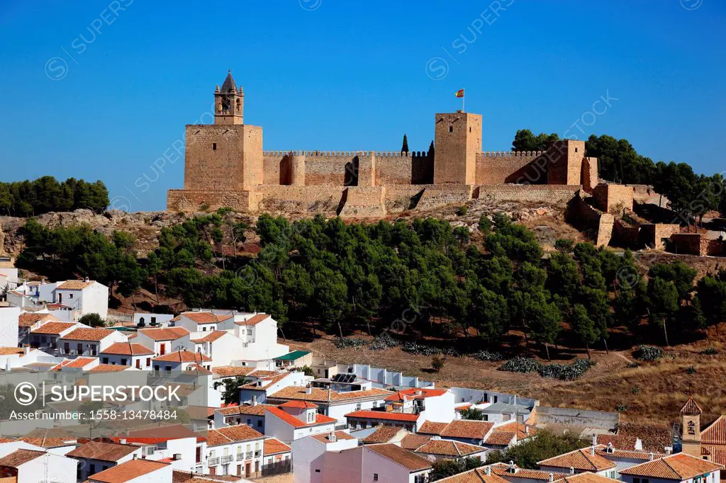 Antequera, Spain, Andalusia, city of Antequera and the Alcazaba