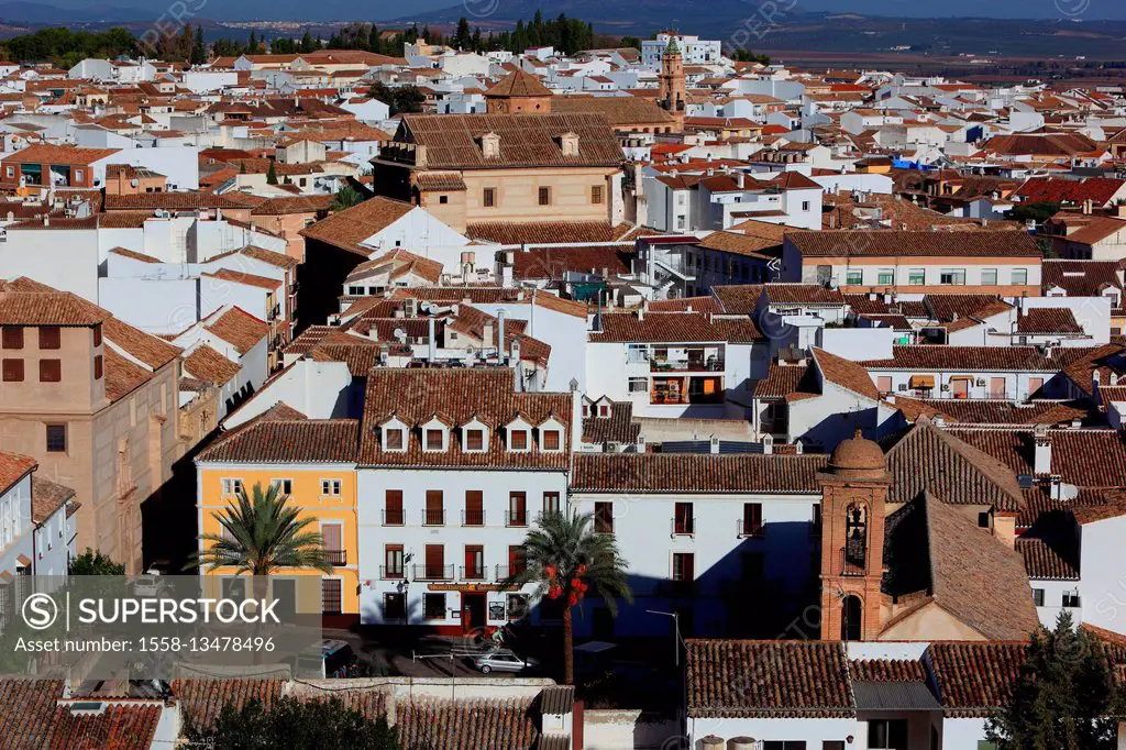 Antequera, Spain, Andalusia, Antequera, city, view to the old town