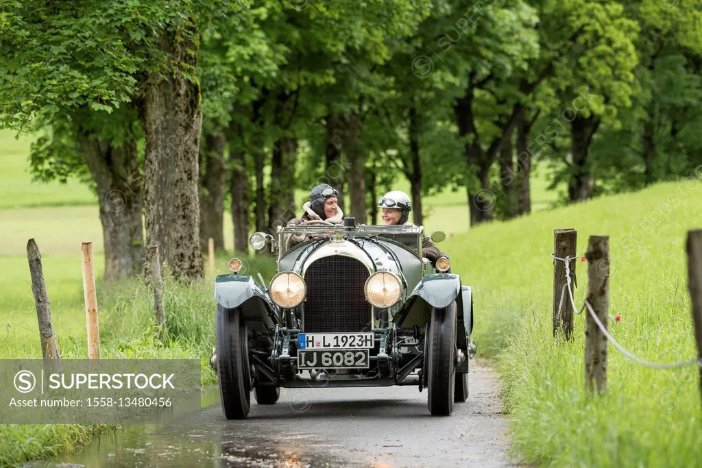 Couple in the classic car