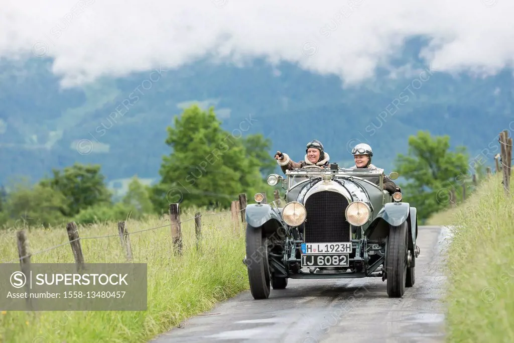 Couple in the classic car