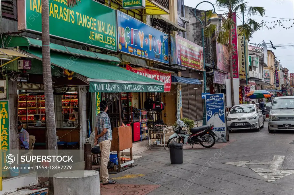 Impressions of Little India, Georgetown, Penang, Malaysia, Kedah, town view, urban lives, people, jewellery sellers, jewellery shop
