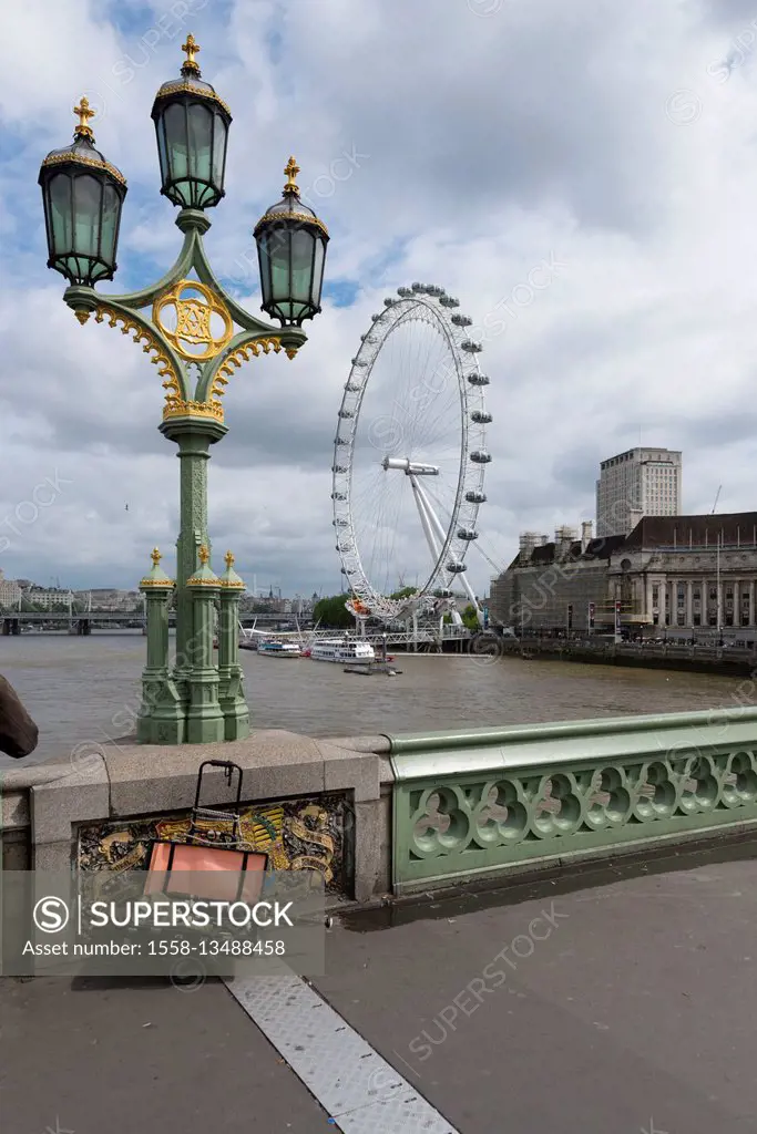 England, London, Westminster Bridge over the Thames, river