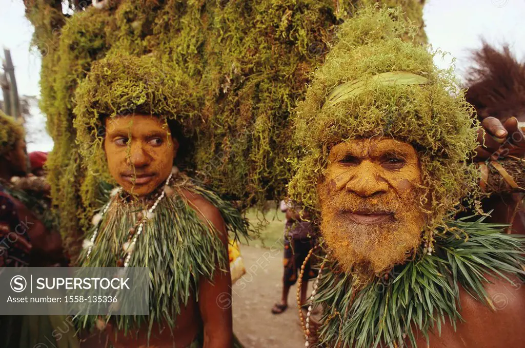 Ozeanien, Melanesien, Papua New Guinea, highland, Goroka, Highland-Show, dancers, grass-human being, portrait, no mr island state culture tradition ev...
