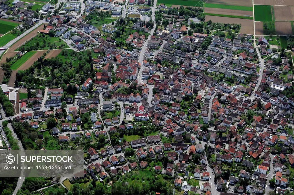 Aerial view, Stuttgart-Plieningen