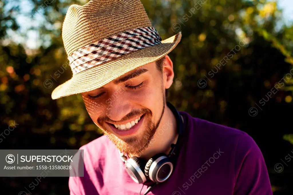 Young man with earphones