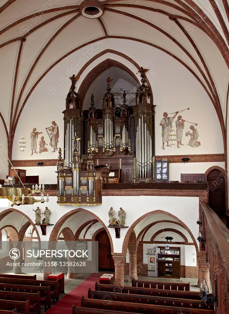 Germany, Schleswig-Holstein, Marne, Church of St. Mary Magdalene, organ