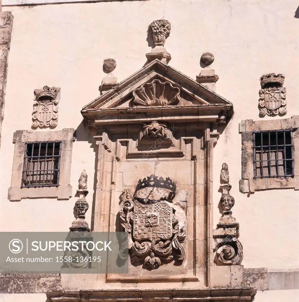Spain, region Kastilien-La Mancha, Cuenca, Plaza de la Merced, Convento de la Merced, facade, buildings, sacral-construction, construction, historical...