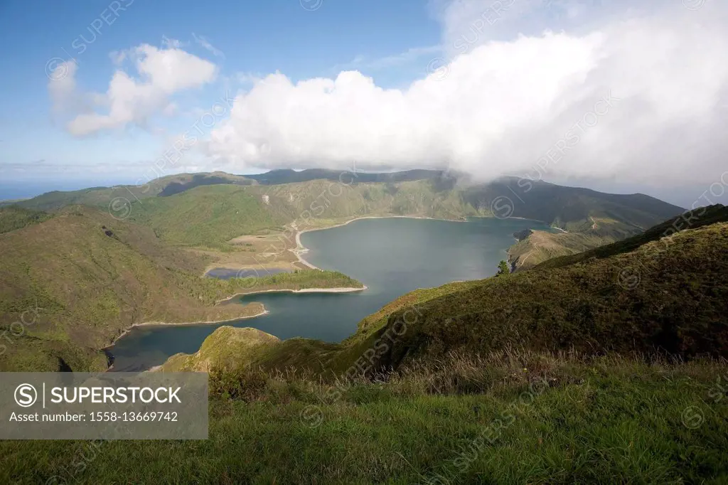 Fogo crater lake, Sao Miguel, Azores, Portugal, Europe