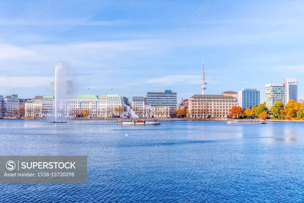 Germany, Hamburg, city center, Alster, Alster, autumn