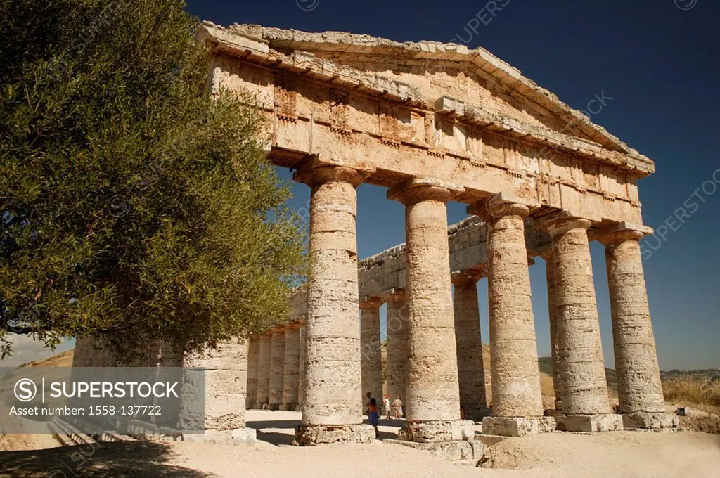 Italy, Sicily, Segesta, temples